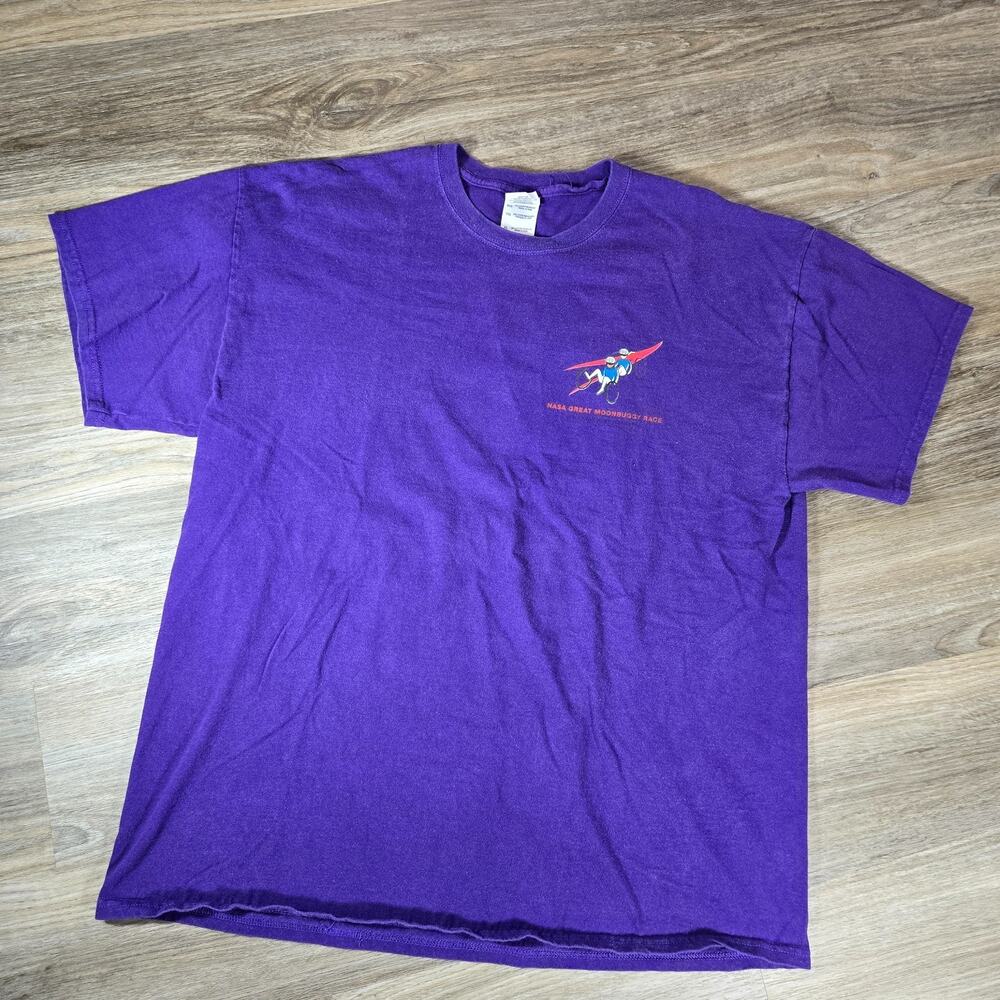 Vintage NASA Moon Buggy Race T Shirt Mens XL Purple Huntsville Marshall Space T